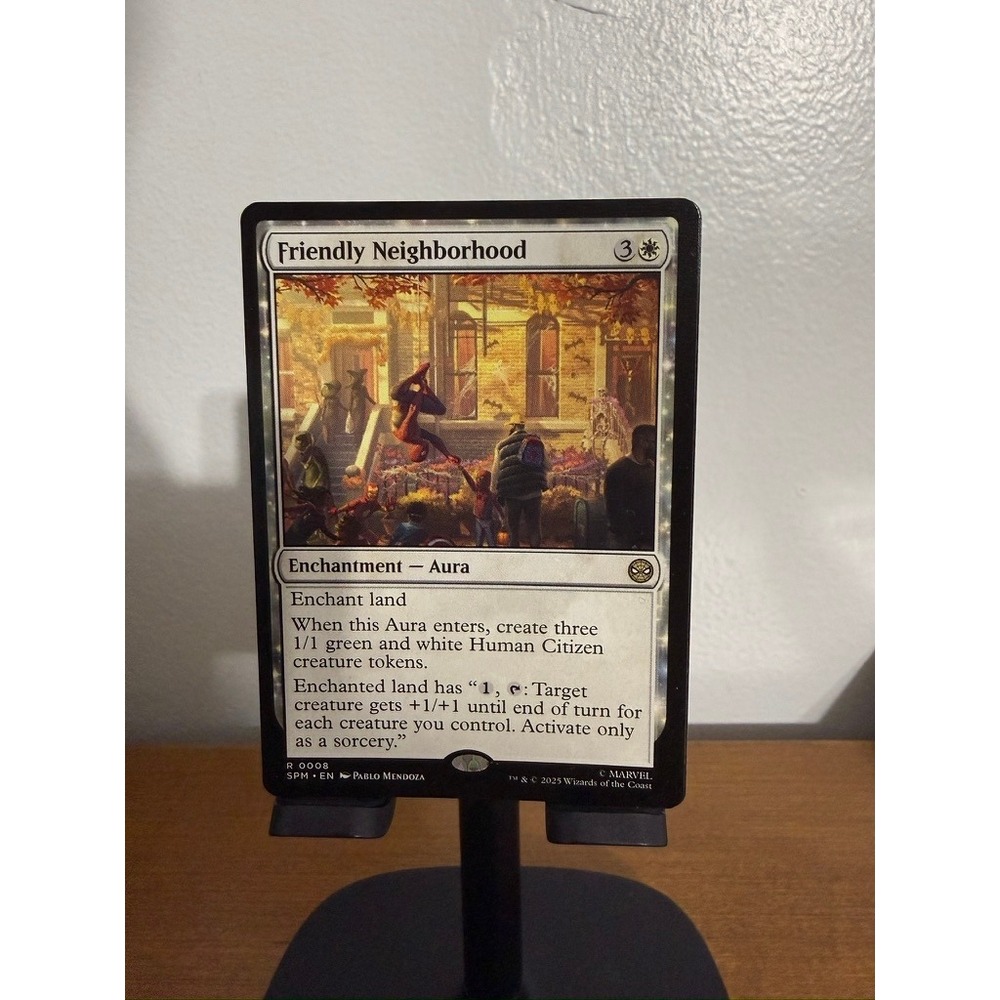 MTG Marvel Secret Lair Friendly Neighborhood R 0008 Foil Magic Card Spider-Man